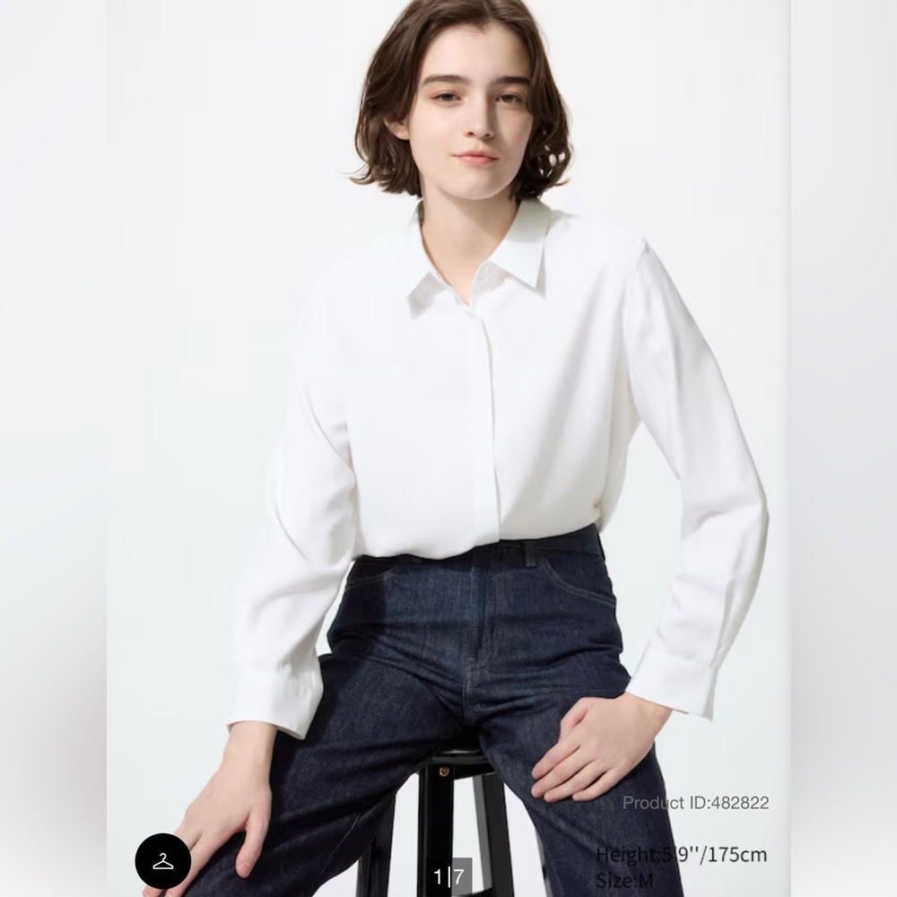 Uniqlo Women’s White Shirt Jacket